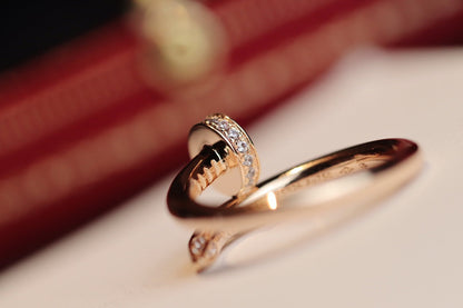 [Glimmer]JUSTE RING 2.65MM PINK GOLD DIAMOND