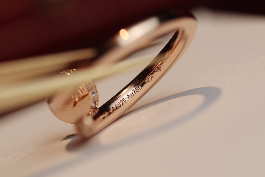 [Glimmer]JUSTE RING 2.65MM PINK GOLD DIAMOND