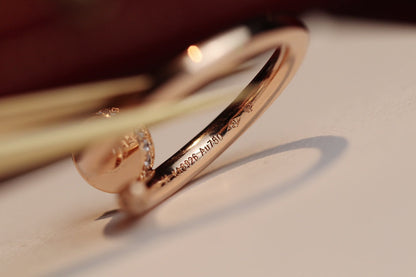 [Glimmer]JUSTE RING 2.65MM PINK GOLD DIAMOND