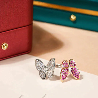 [Glimmer]TWIN BUTTERFLY DIAMOND RING