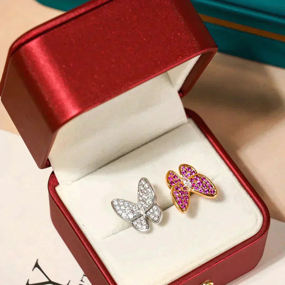 [Glimmer]TWIN BUTTERFLY DIAMOND RING