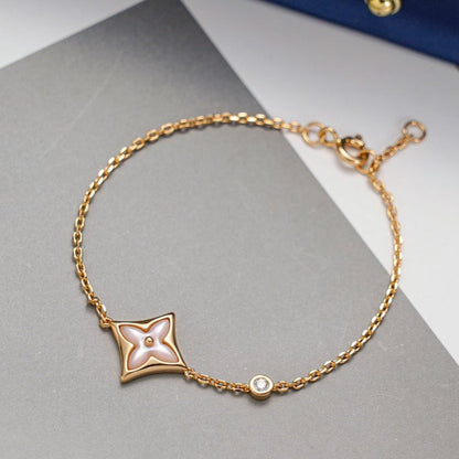 [Glimmer]STAR 1 DIAMOND PINK GOLD BRACELET