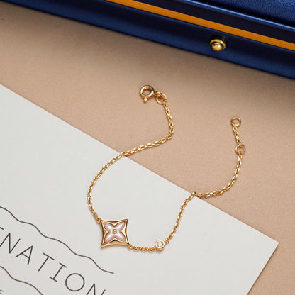 [Glimmer]STAR 1 DIAMOND PINK GOLD BRACELET