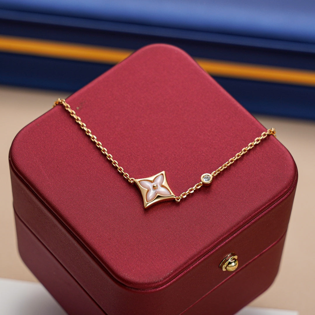 [Glimmer]STAR 1 DIAMOND PINK GOLD BRACELET