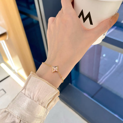 [Glimmer]STAR 1 DIAMOND PINK GOLD BRACELET