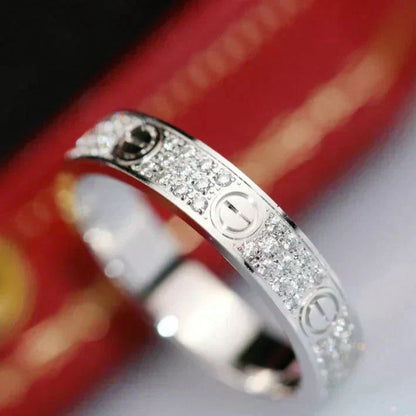 [Glimmer]LOVE RING 3.6MM DIAMOND PAVED