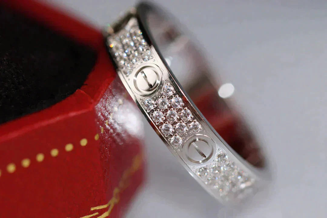 [Glimmer]LOVE RING 3.6MM DIAMOND PAVED