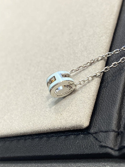 [Glimmer]POP H LIGHT BLUE NECKLACE