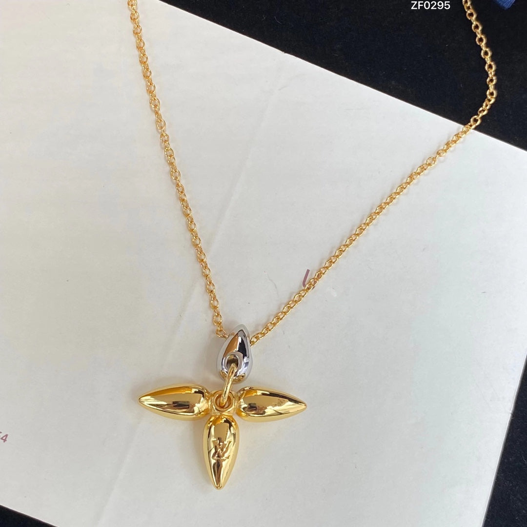 [Glimmer]LOUISETTE PEDANT GOLD NECKLACE