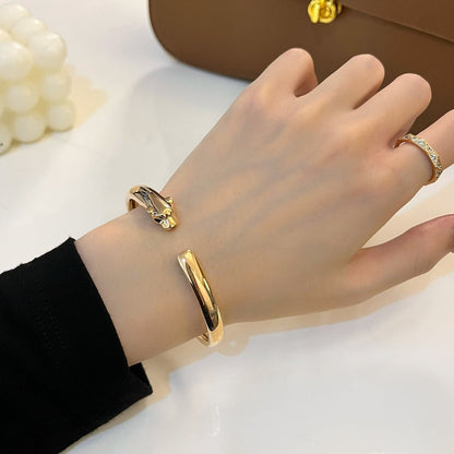 [Glimmer]PANTHERE GOLD OPEN BRACELET