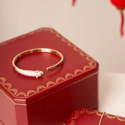 [Glimmer]PANTHERE Glimmer GOLD DIAMOND OPEN BRACELET