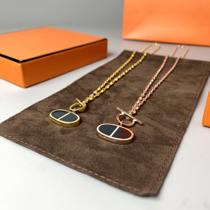 [Glimmer]CHAINE VERSO BLACK CERAMIC NECKLACE
