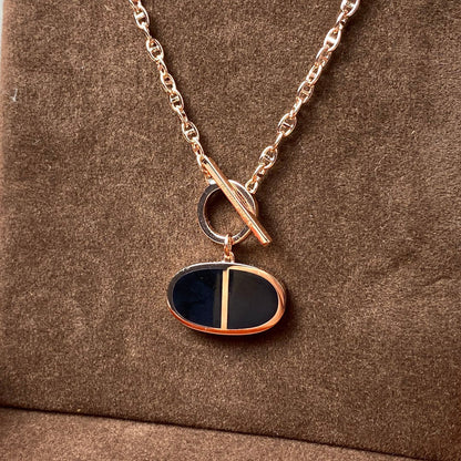 [Glimmer]CHAINE VERSO BLACK CERAMIC NECKLACE