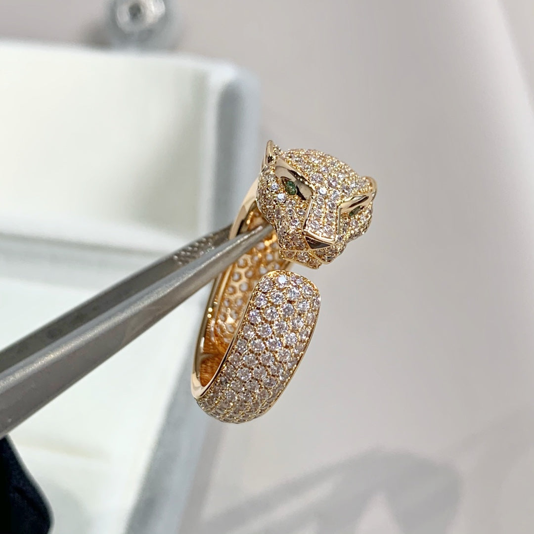 [Glimmer]PANTHERE PINK GOLD DIAMOND RING