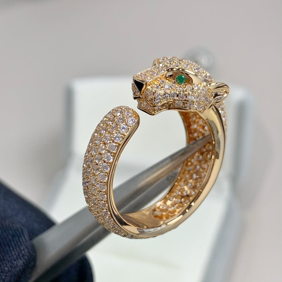 [Glimmer]PANTHERE PINK GOLD DIAMOND RING