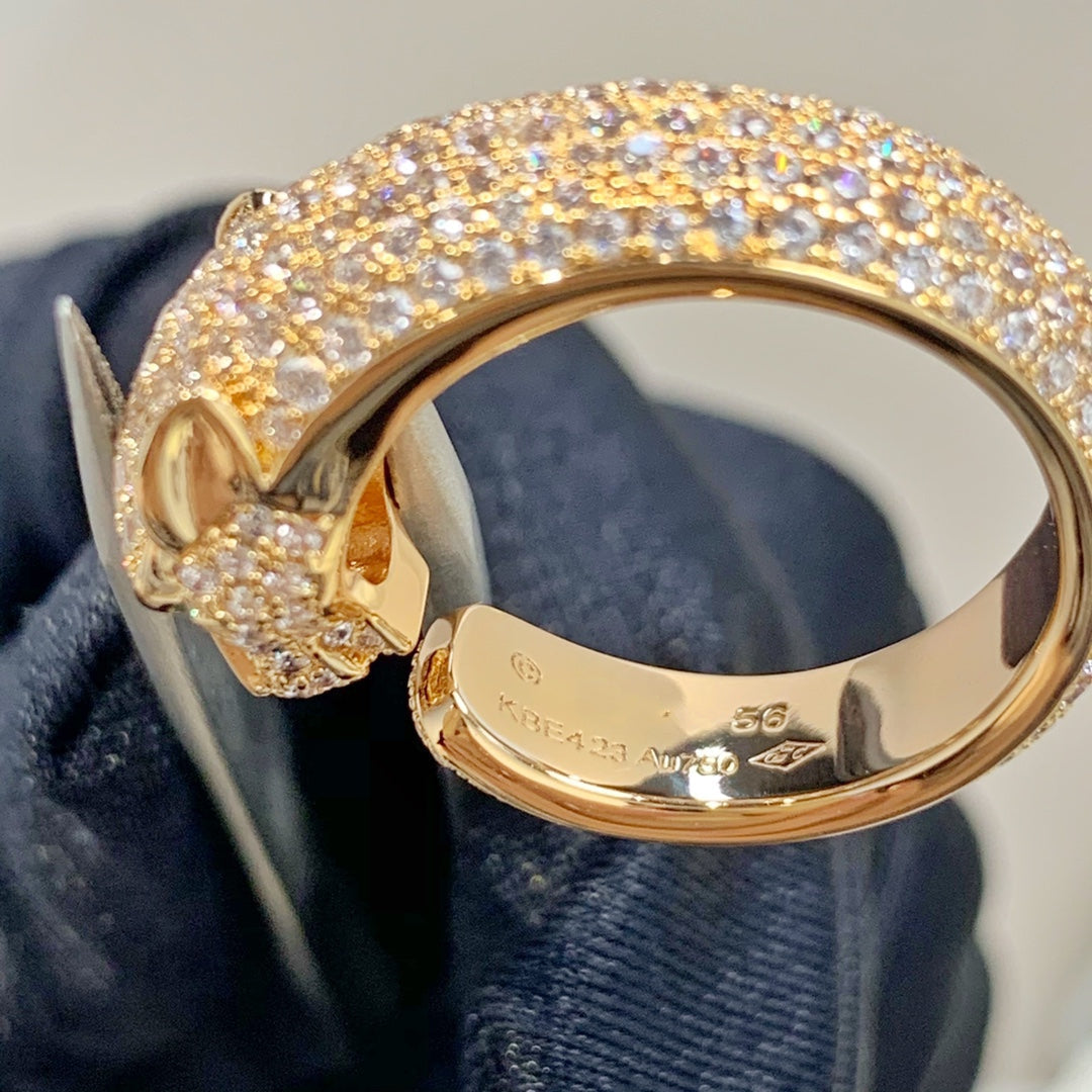 [Glimmer]PANTHERE PINK GOLD DIAMOND RING