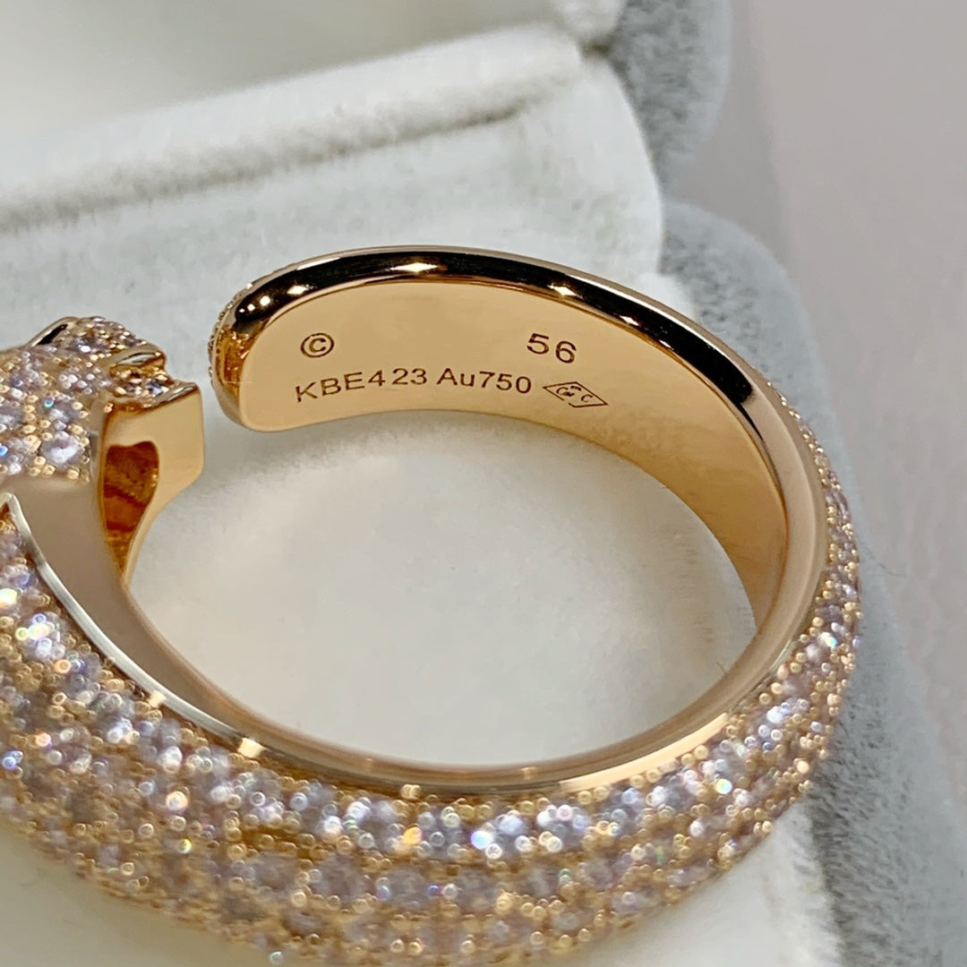 [Glimmer]PANTHERE PINK GOLD DIAMOND RING