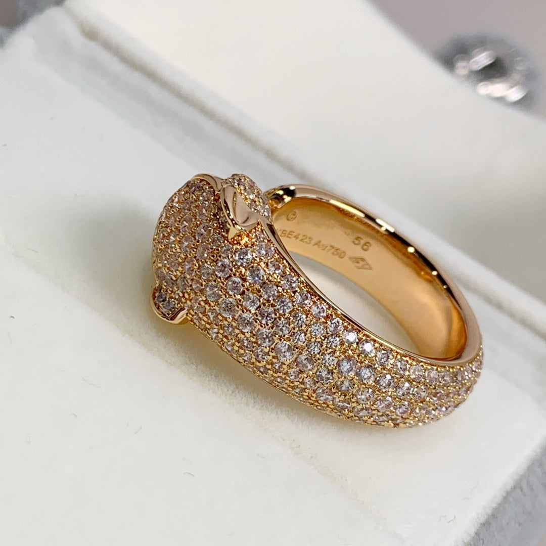 [Glimmer]PANTHERE PINK GOLD DIAMOND RING