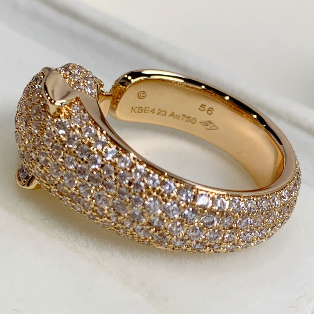 [Glimmer]PANTHERE PINK GOLD DIAMOND RING