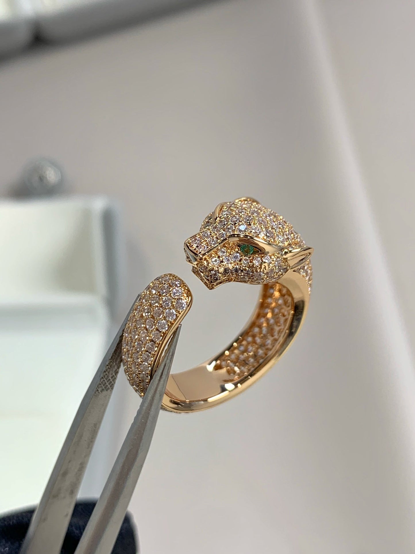 [Glimmer]PANTHERE PINK GOLD DIAMOND RING