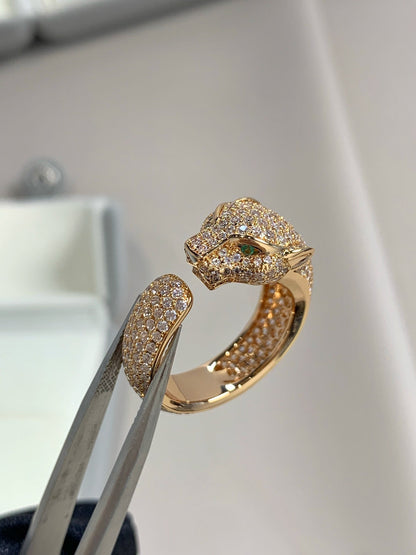 [Glimmer]PANTHERE PINK GOLD DIAMOND RING