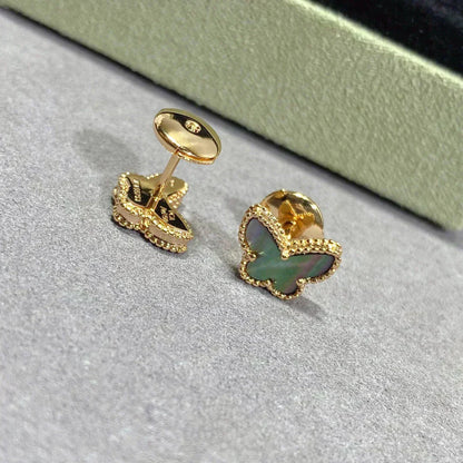 [Glimmer]BUTTERFLY DARK MOP  EARRINGS