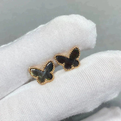 [Glimmer]BUTTERFLY DARK MOP  EARRINGS