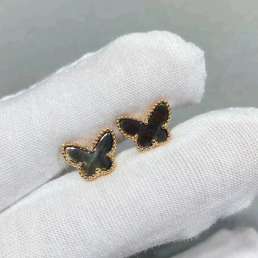 [Glimmer]BUTTERFLY DARK MOP  EARRINGS