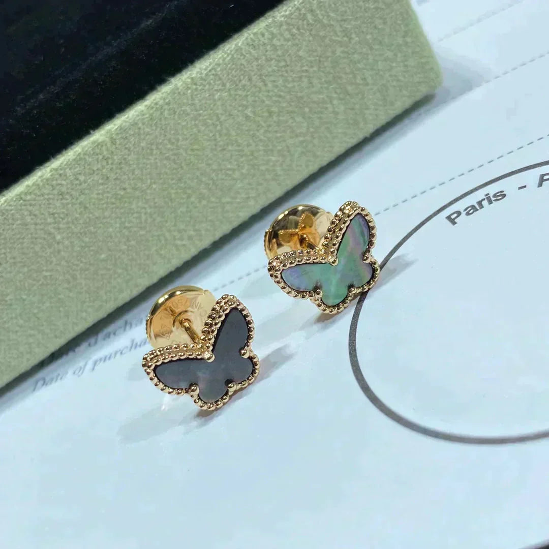 [Glimmer]BUTTERFLY DARK MOP  EARRINGS