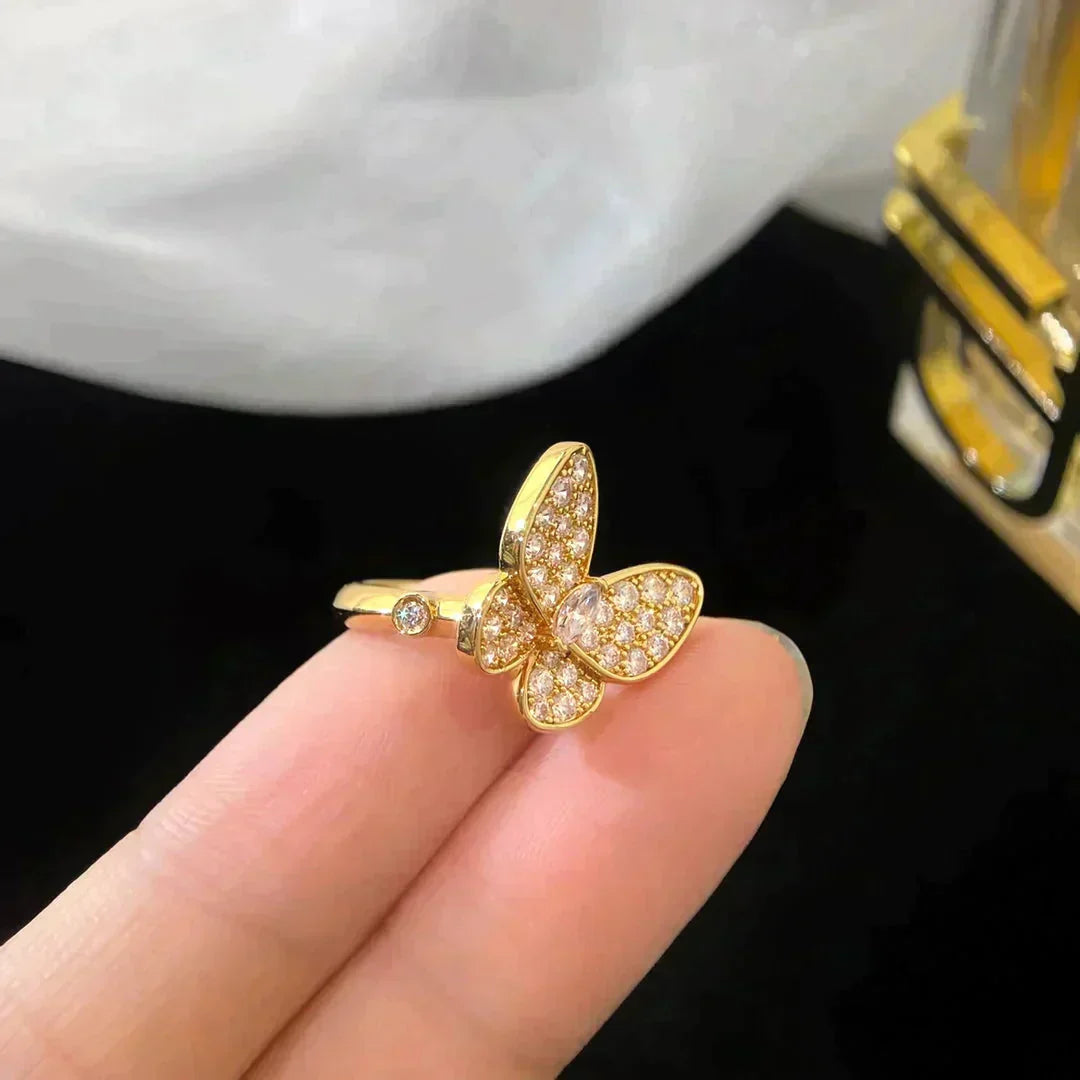 [グリマー]バタフライ ダイヤモンド リング