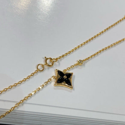 [Glimmer]STAR BLACK MOP NECKLACE
