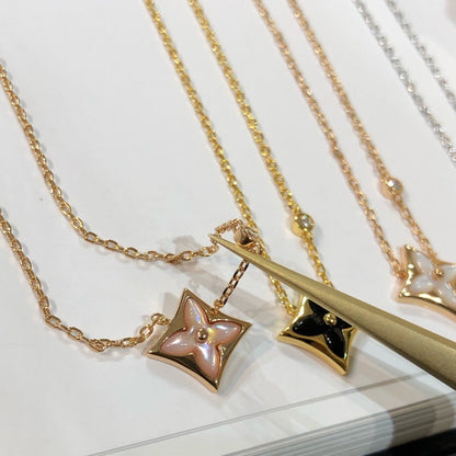 [Glimmer]STAR BLACK MOP NECKLACE