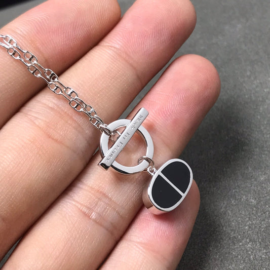 [Glimmer]CHAINE VERSO BLACK CERAMIC  NECKLACE