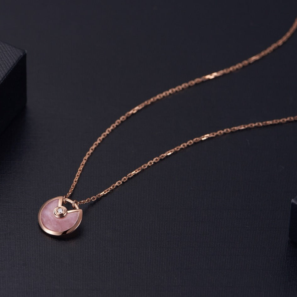 [Glimmer]AMULETTE Glimmer GOLD PINK MOP NECKLACE