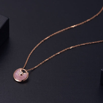 [Glimmer]AMULETTE Glimmer GOLD PINK MOP NECKLACE