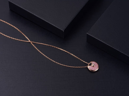 [Glimmer]AMULETTE Glimmer GOLD PINK MOP NECKLACE