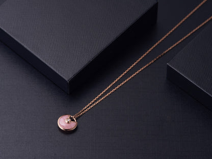 [Glimmer]AMULETTE Glimmer GOLD PINK MOP NECKLACE