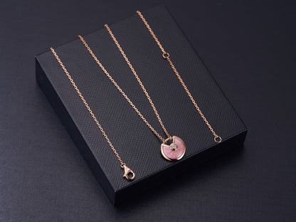 [Glimmer]AMULETTE Glimmer GOLD PINK MOP NECKLACE