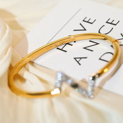 [Glimmer]VOLTE UPSITE DOWN GOLD DIAMOND BRACELET