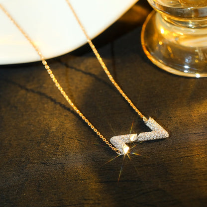 [Glimmer]VOLT SILVER DIAMOND PEDANT NECKLACE