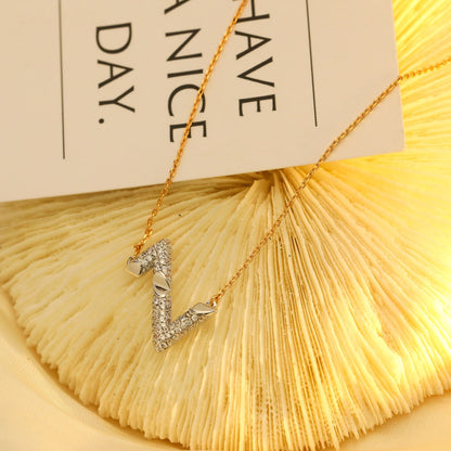[Glimmer]VOLT SILVER DIAMOND PEDANT NECKLACE