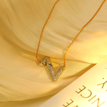 [Glimmer]VOLT SILVER DIAMOND PEDANT NECKLACE
