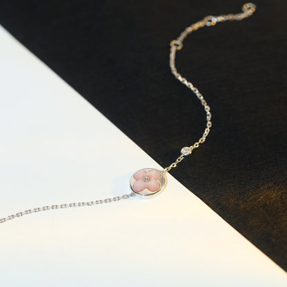 [Glimmer]SUN MOTIF PINK MOP SILVER BRACELET