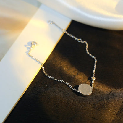 [Glimmer]SUN MOTIF PINK MOP SILVER BRACELET