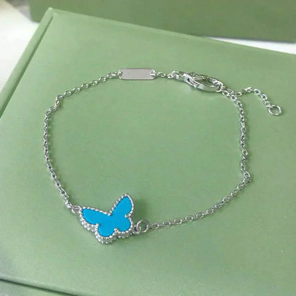 [Glimmer]BUTTERFLY TURQUOISE BUTTERFLY BRACELET SILVER