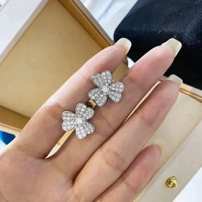 [Glimmer]CLOVER COMOS DIAMOND EARRINGS SILVER