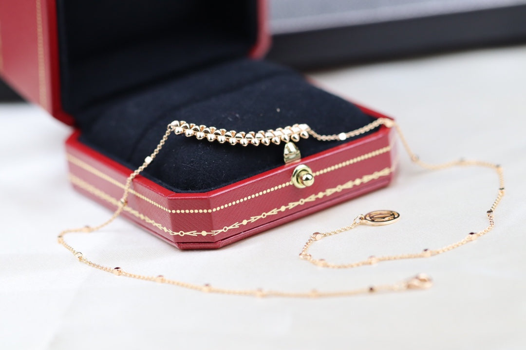 [Glimmer]CLASH PINK GOLD NECKLACE