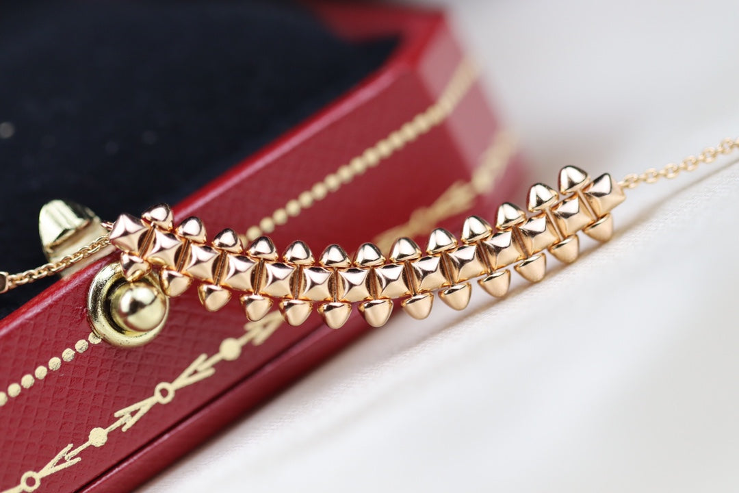 [Glimmer]CLASH PINK GOLD NECKLACE