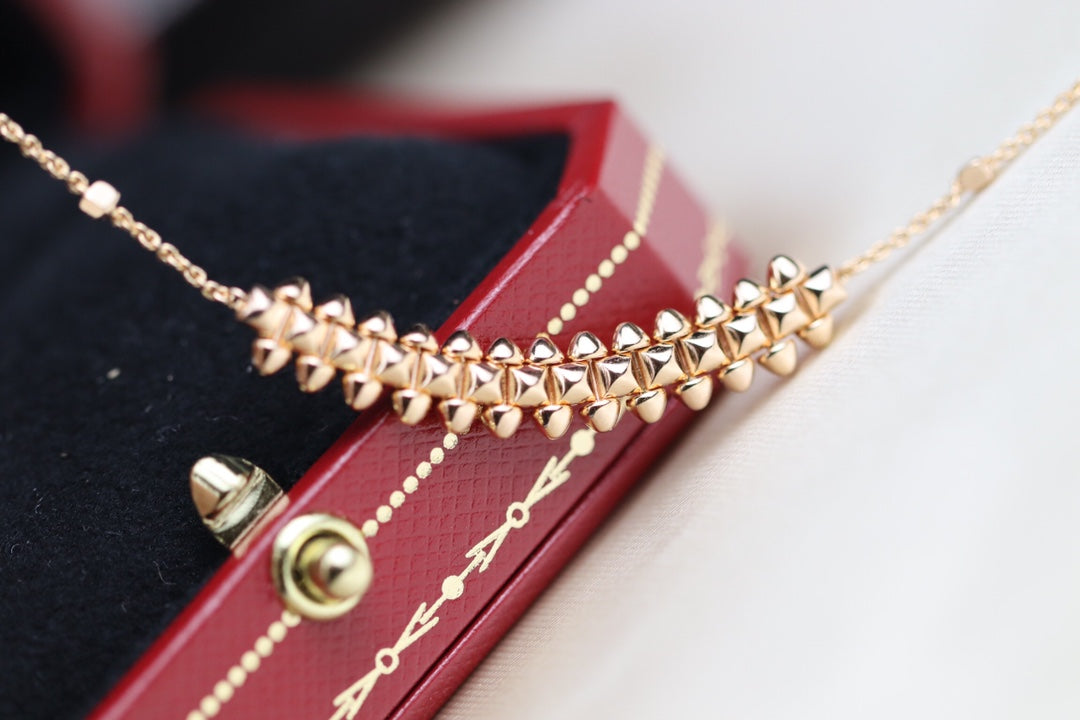 [Glimmer]CLASH PINK GOLD NECKLACE
