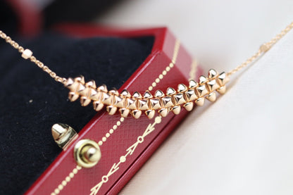 [Glimmer]CLASH PINK GOLD NECKLACE